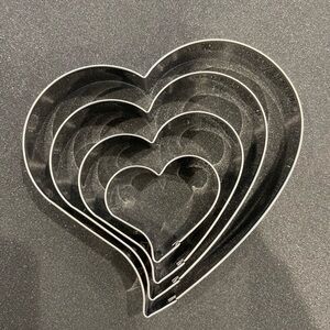 Set of Heart-Shaped Metal Cutters